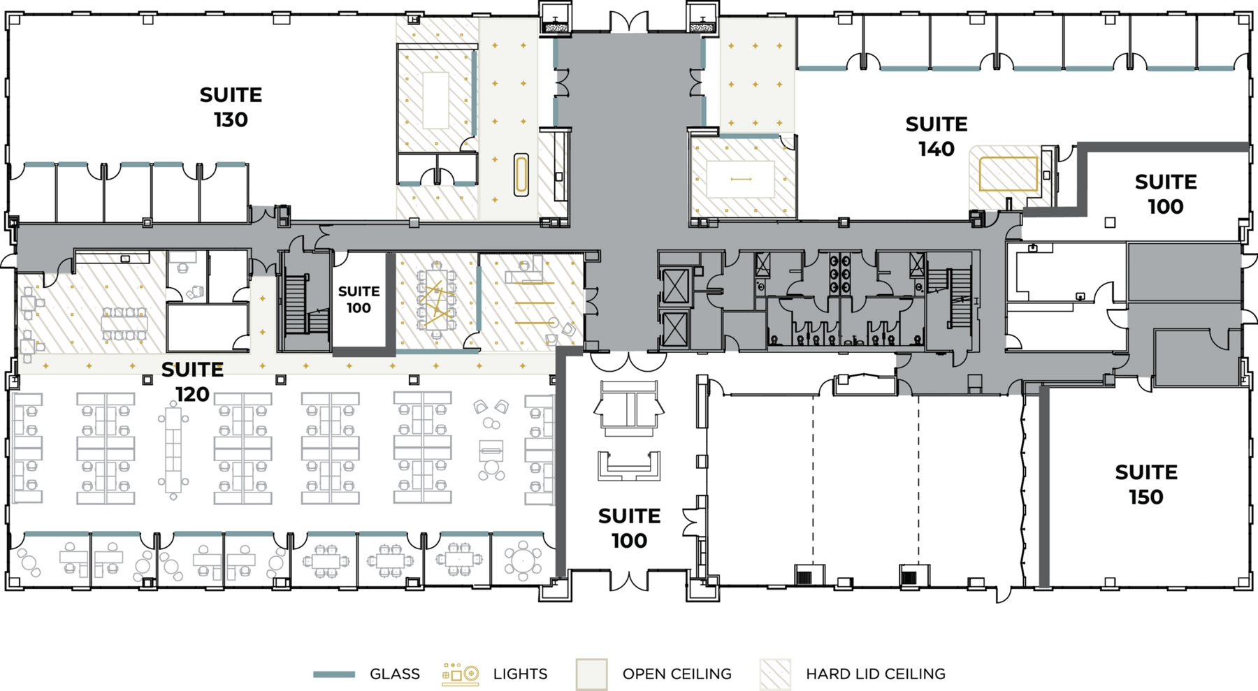 Flex+ floor plan for 4840 Eastgate Mall, suite 130 in San Diego, CA.