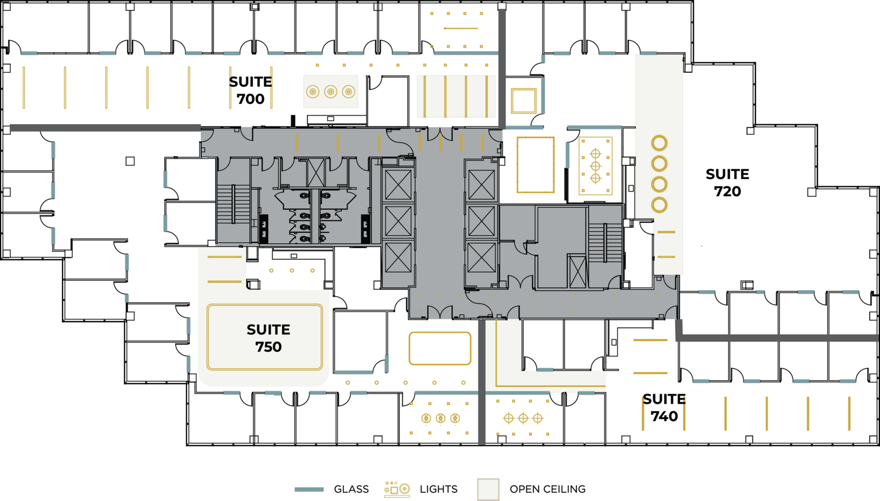 Flex+ floor plan for 611 Anton, suite 720 in Costa Mesa, CA.