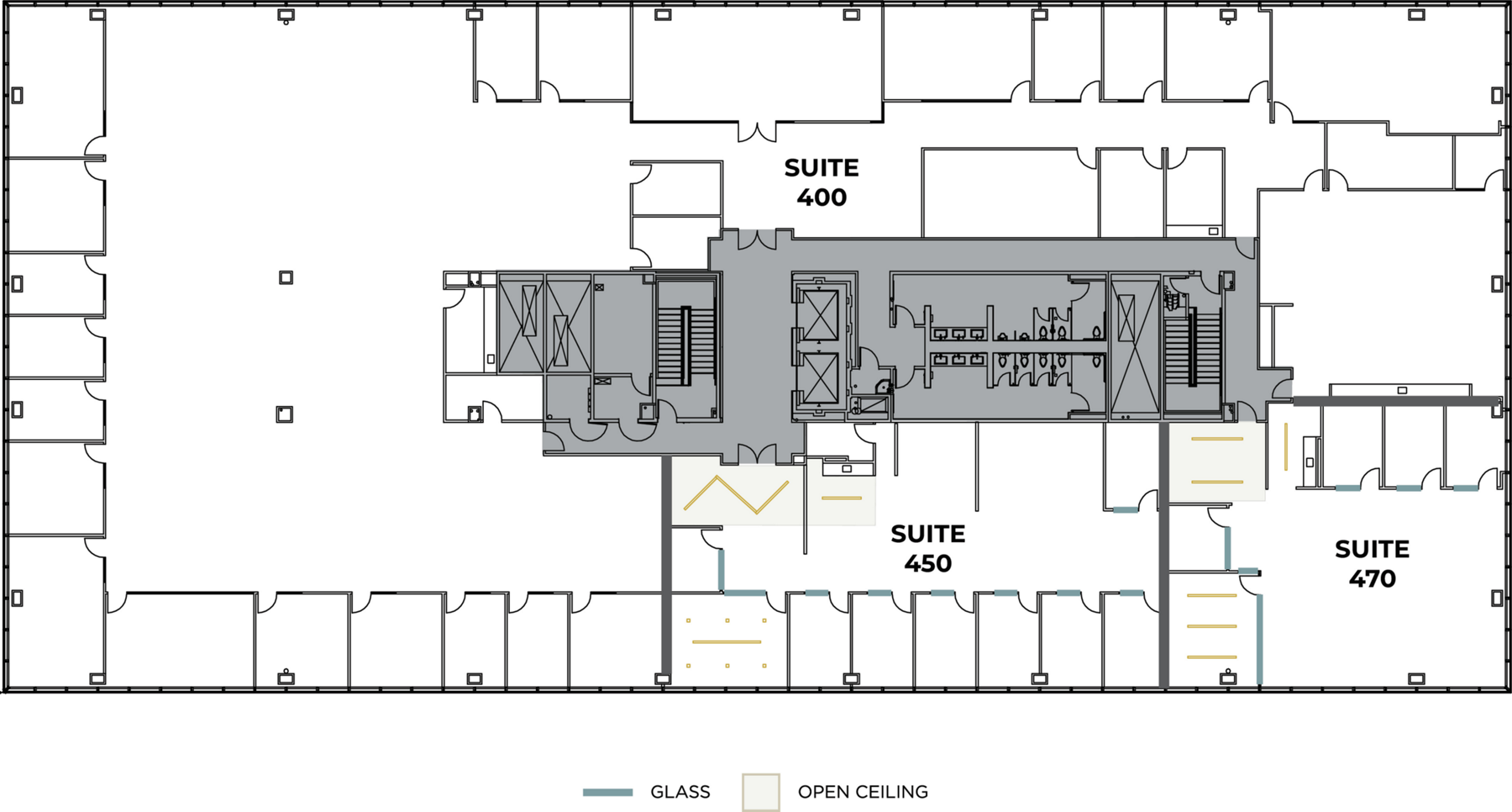 Flex+ floor plan for 525 Technology, suite 450 in Irvine, CA.