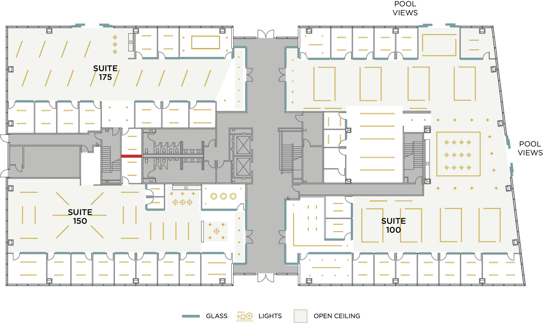 Flex+ floor plan for 17700 Laguna Canyon Road, suite 100 in Irvine, CA.