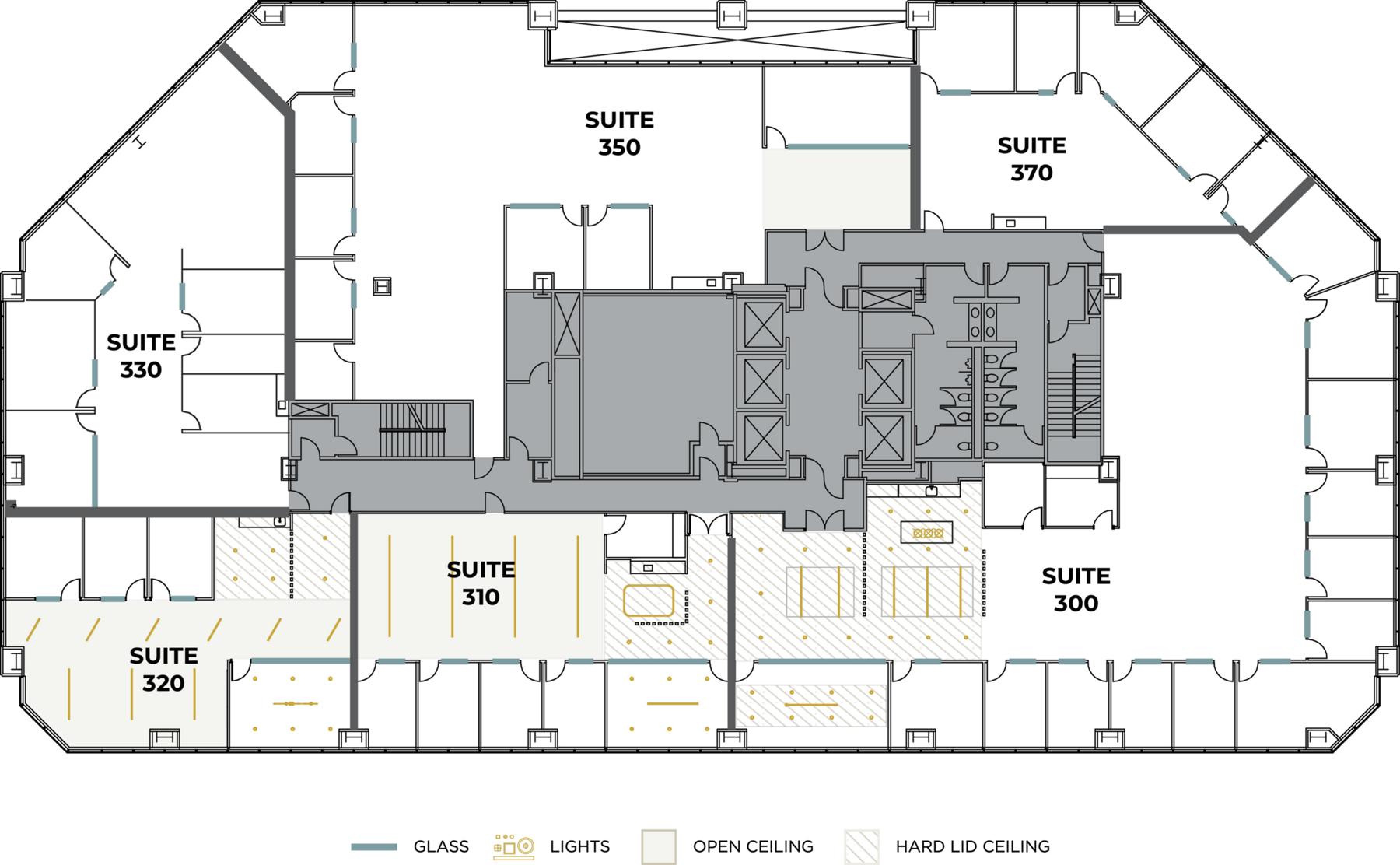 Flex+ floor plan for 18100 Von Karman Ave, suite 310 in Irvine, CA.