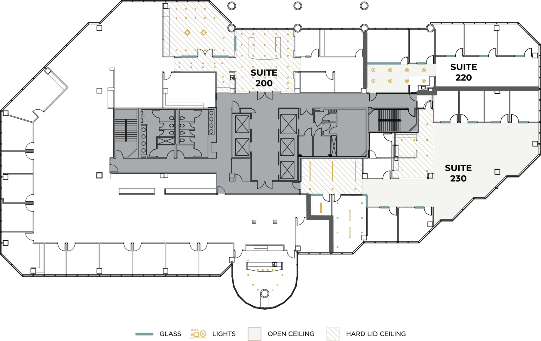 Flex+ floor plan for 18400 Von Karman Ave, suite 230 in Irvine, CA.