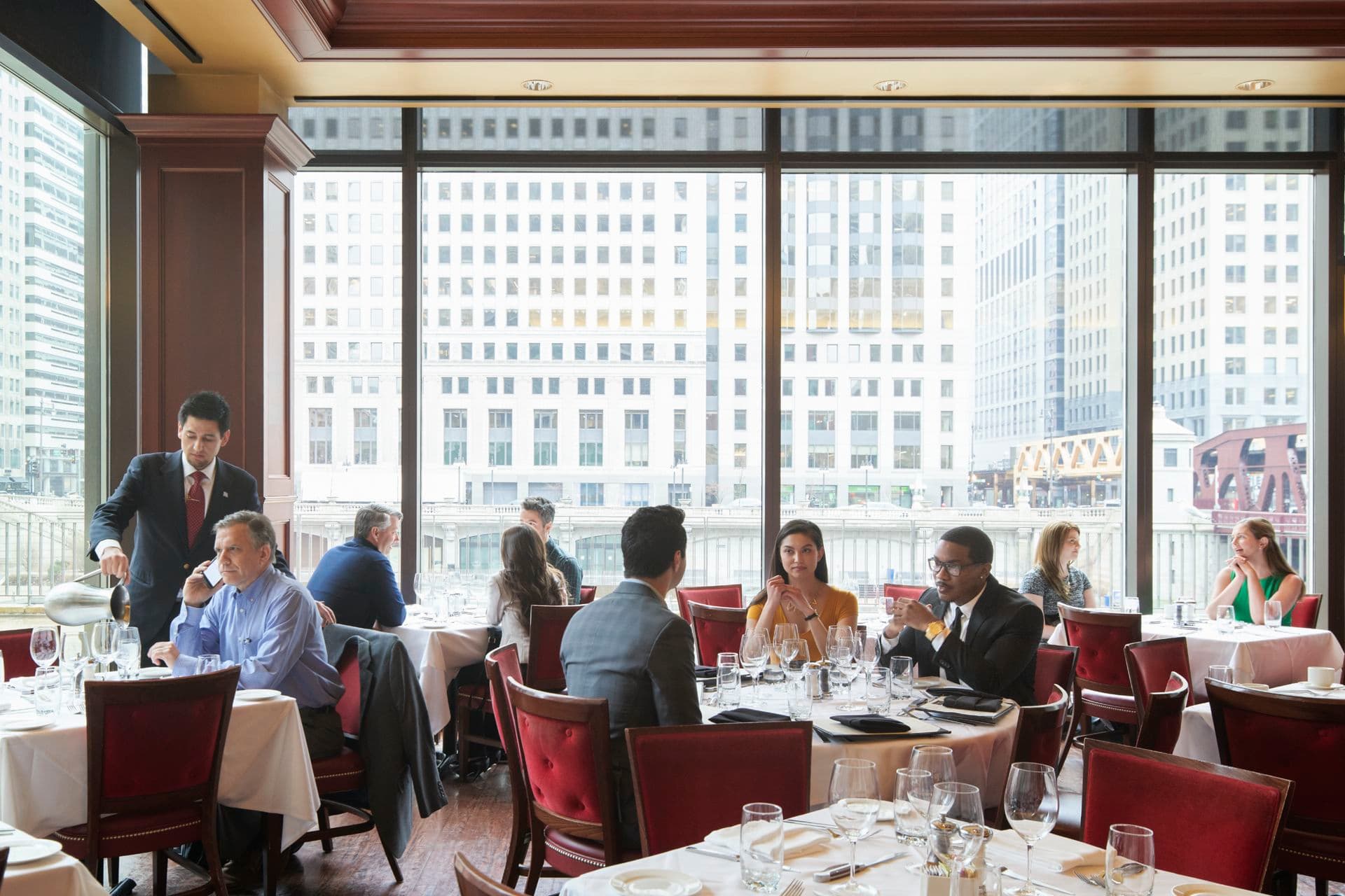 Lifestyle photography of Chicago Cut Steakhouse, a restaurant located at 300 North LaSalle in Chicago, IL