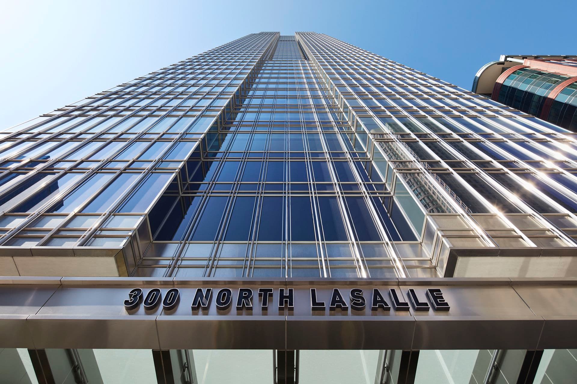 Building hero photography of 300 North LaSalle, River North, Chicago, Illinois