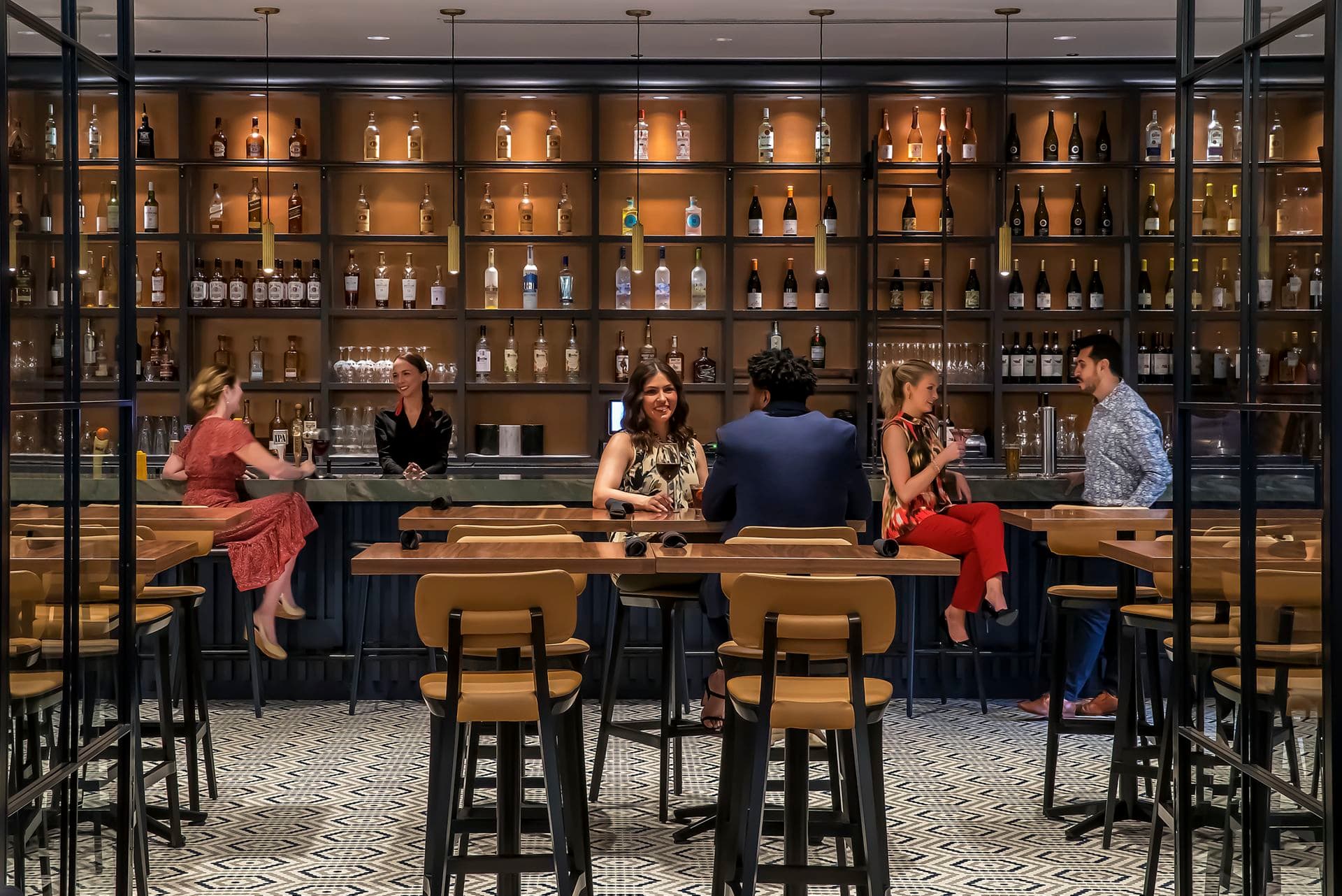 Connect with colleagues and clients over happy hour drinks at One North Kitchen.