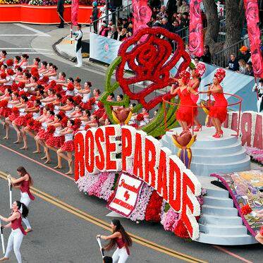 Rose Parade located in downtown Pasadena, CA