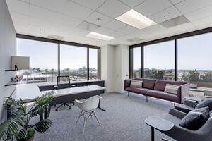 Interior view of Flex Workspace+ Suite 450 at 11150 Santa Monica Blvd in Westwood Gateway, in West Lost Angeles, California.