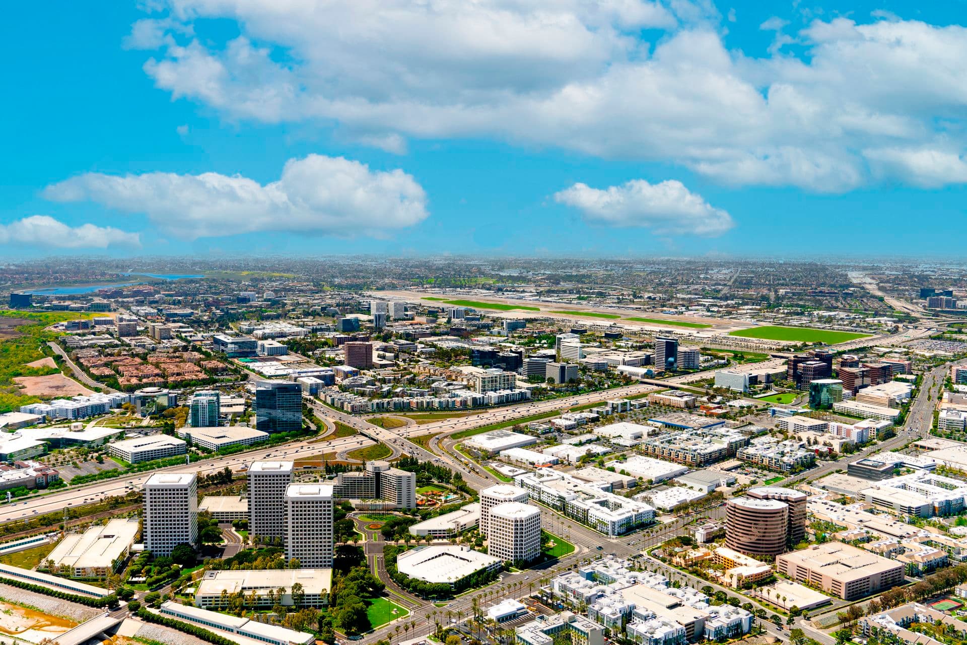 Aerial photography of the Airport Area in Irvine, Ca