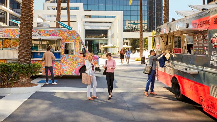 Photography of food trucks at Irvine Towers in Irvine, CA
