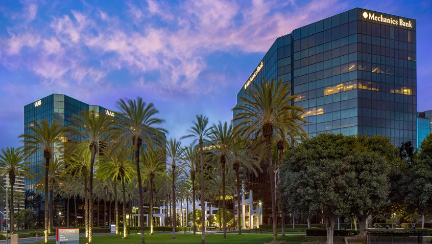 Exterior building photography at Irvine Towers, in Irvine, California.