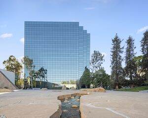 Exterior building photography of Pacific Arts Plaza in Costa Mesa, CA.