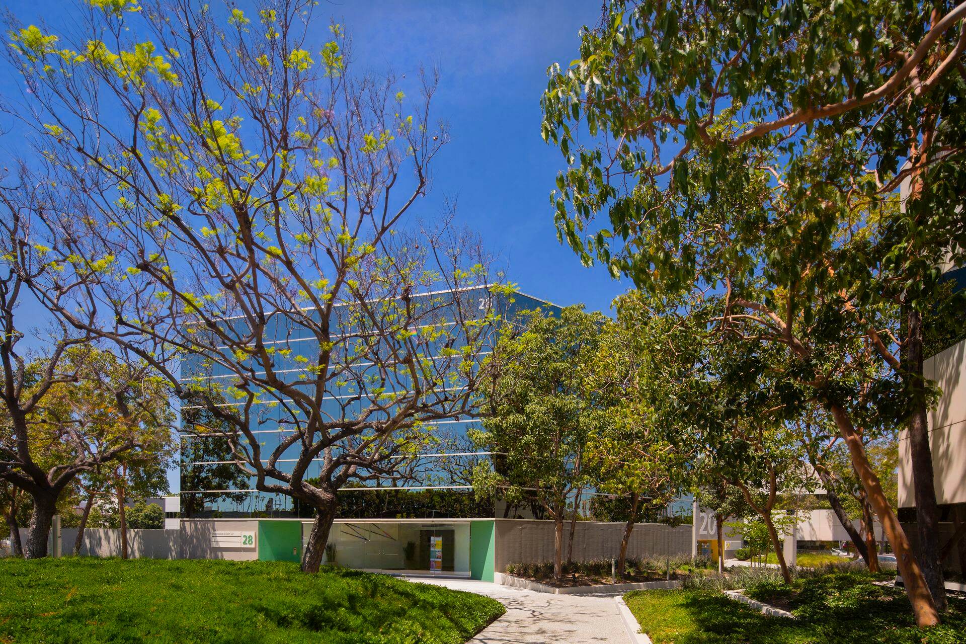 Exterior photography of 28 Executive Park at Venture Park, Irvine, CA.