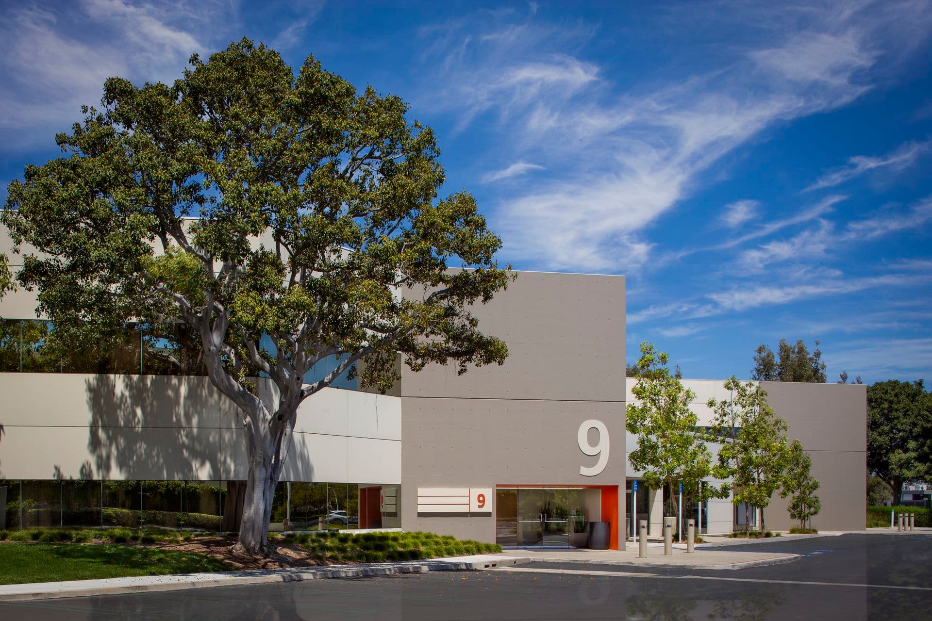 Exterior photography of 9 Executive Circle at Venture Park, Irvine, CA.