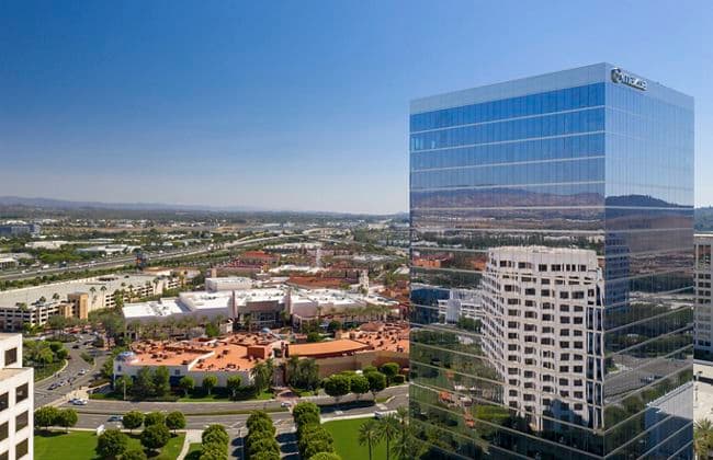 Aerial View of Irvine Spectrum Center, 100 Spectrum Center Drive, Irvine, CA.
