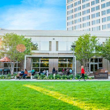 Lifestyle photography of The Commons at 100 Spectrum Center Drive in Irvine, CA