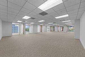 Interior photography of flex suite 300 at 100 Spectrum Center Drive in Irvine, CA