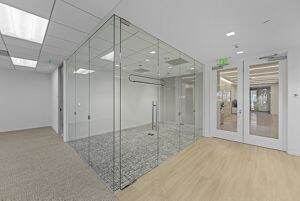 Interior photography of flex suite 300 at 100 Spectrum Center Drive in Irvine, CA