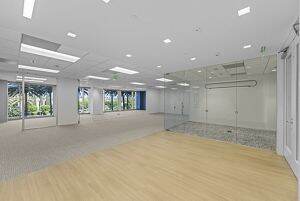 Interior photography of flex suite 300 at 100 Spectrum Center Drive in Irvine, CA