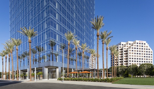 Exterior view of 200 Spectrum Center office building in Irvine Spectrum. Lamb 2016.