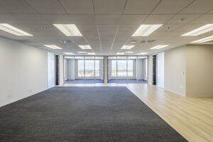 Interior view of Flex Workplace+ Suite 1170 in 300 Spectrum Center Drive in Irvine, CA.