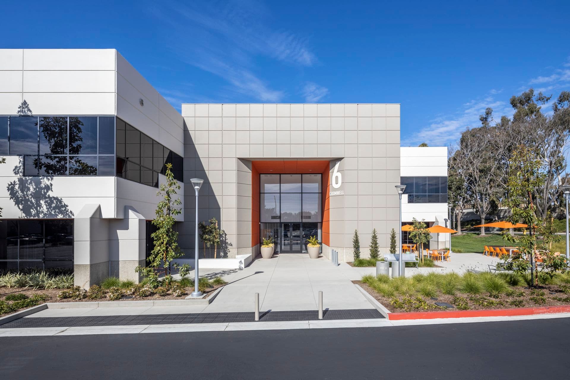 Exterior building photography for Bake Technology Park at 6 Cromwell, Irvine, CA