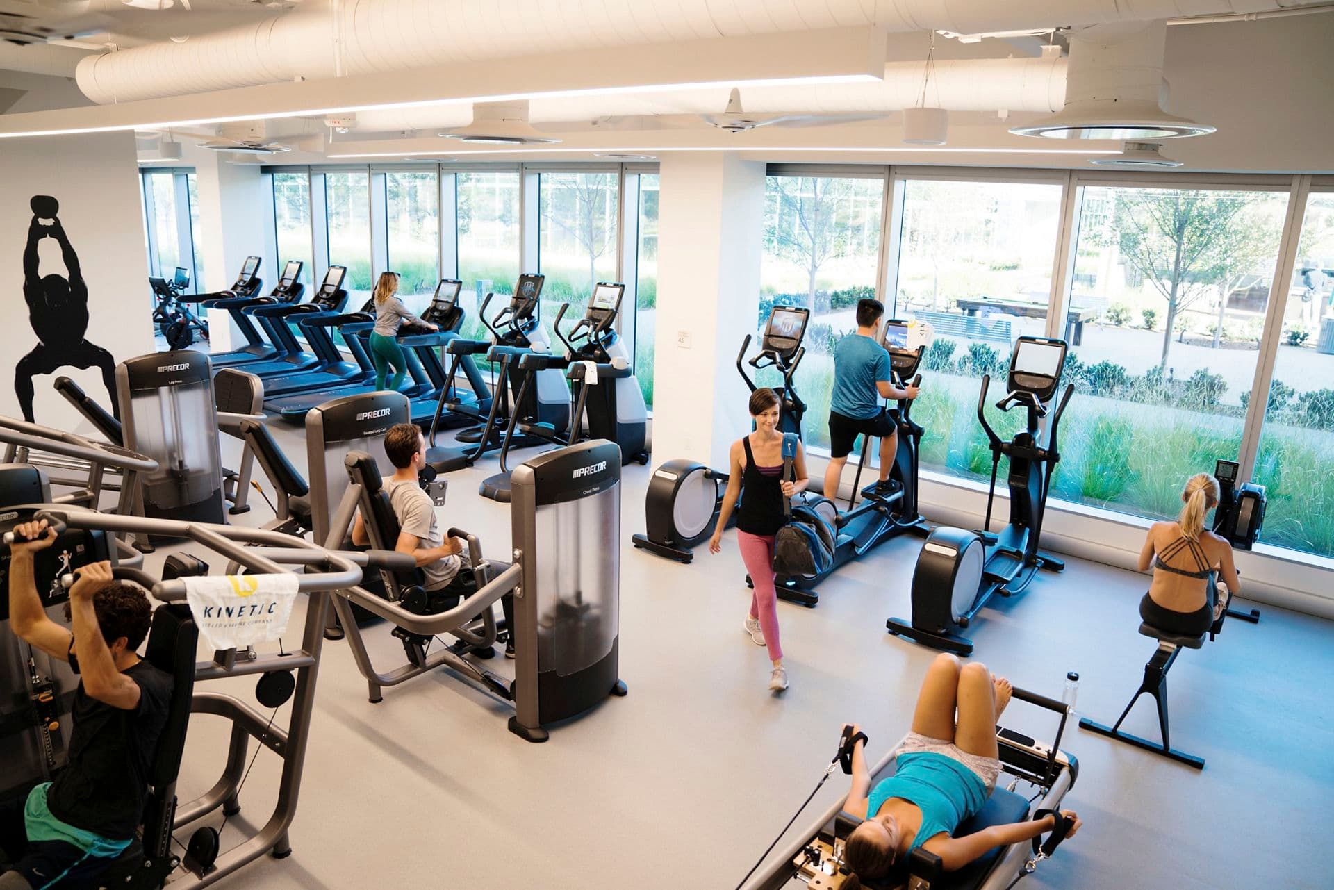 Lifestyle photography of the KINETIC™ fitness center at 530 Technology Drive - Discovery Park in Irvine, CA