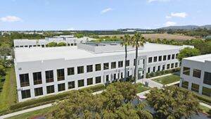 Exterior view of the 43 Discovery office building at Discovery Park in Irvine, CA.