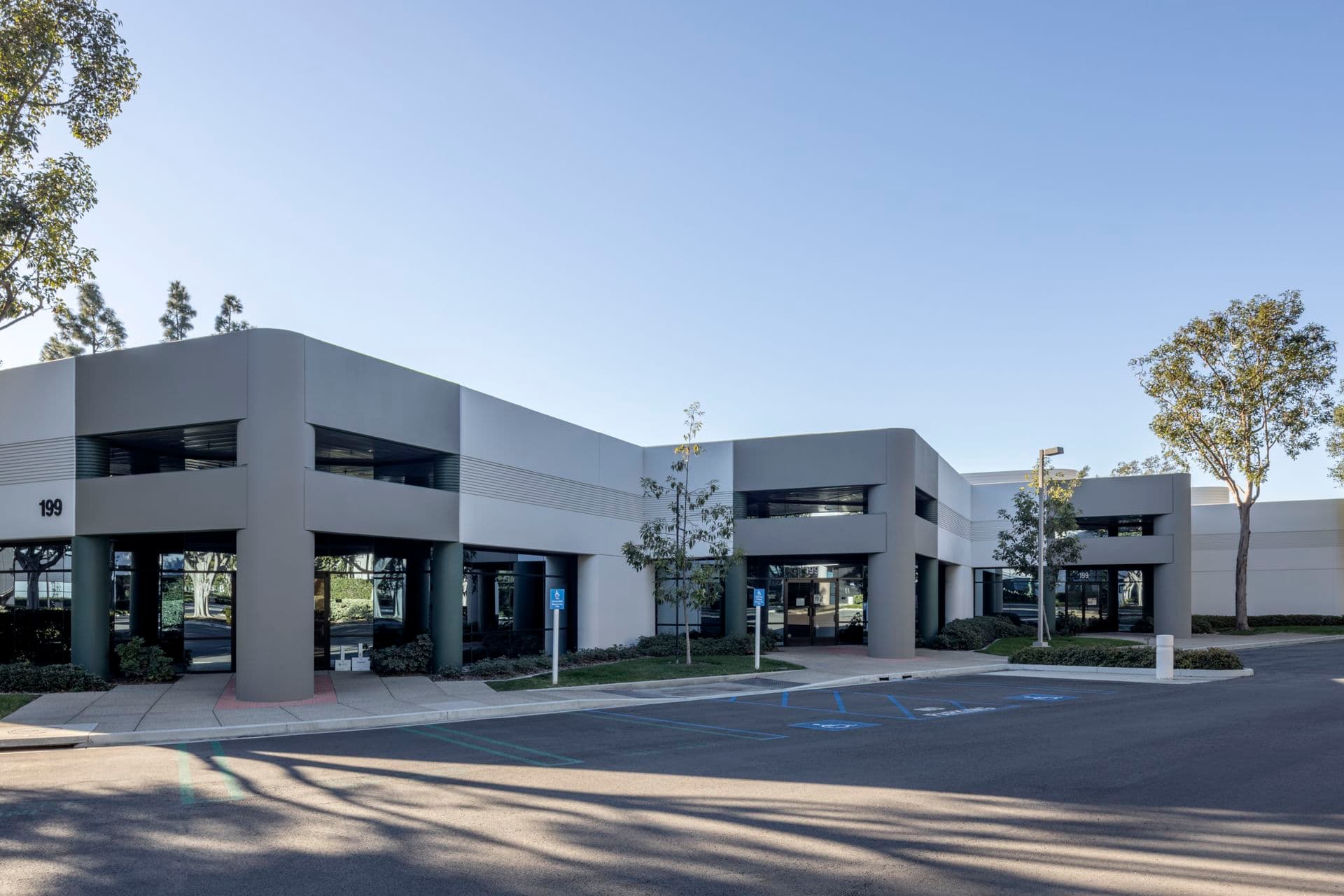 Exterior view of 199 Technology Drive in Irvine, CA.
