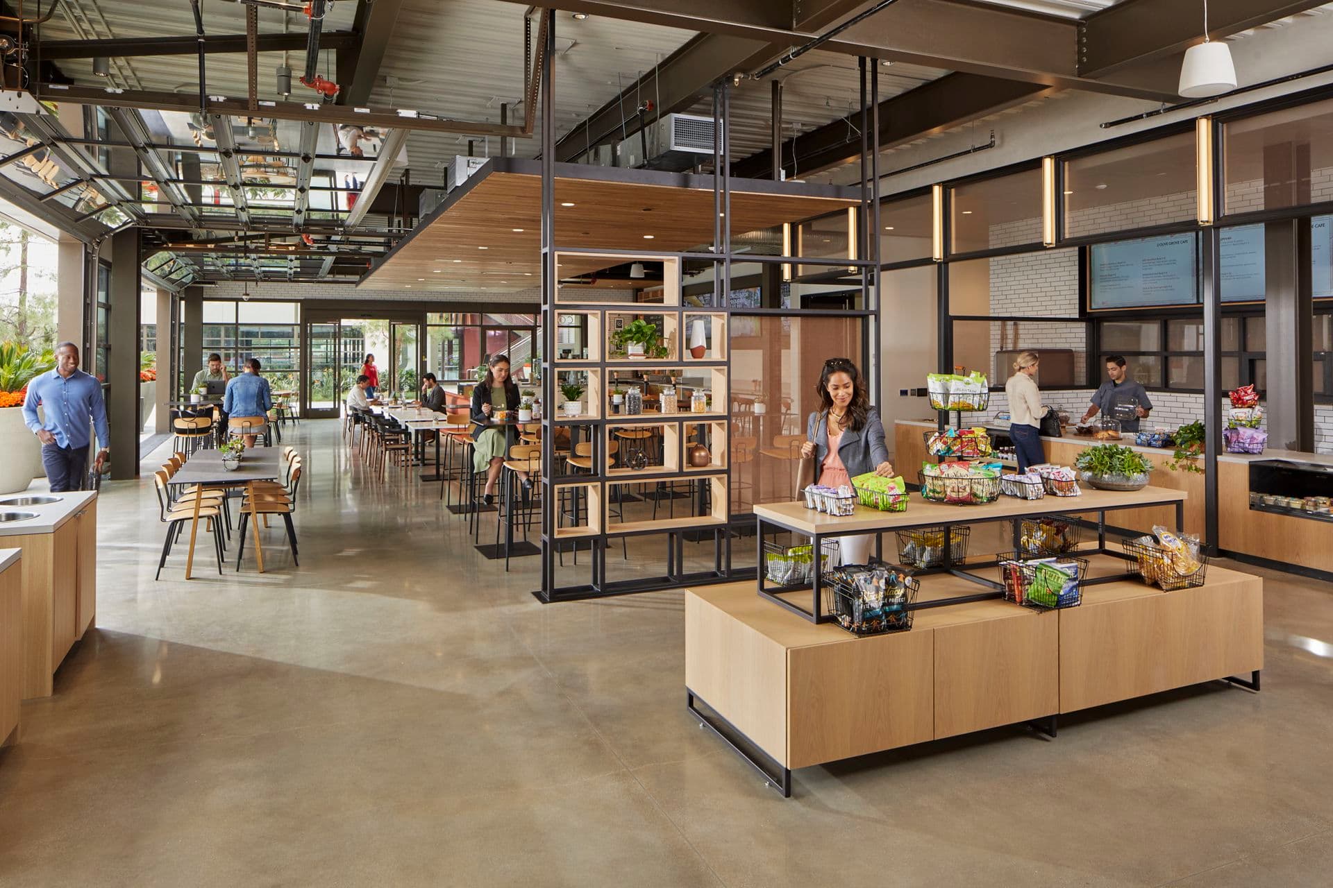 Interior view of people working at Innovation Office Park in Irvine Spectrum, in Irvine, California.