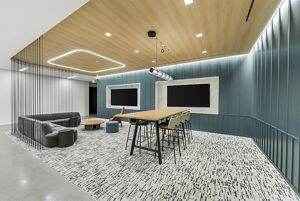 Interior photography of the Customer Lounge at 7515 Irvine Center Drive in Irvine, CA.