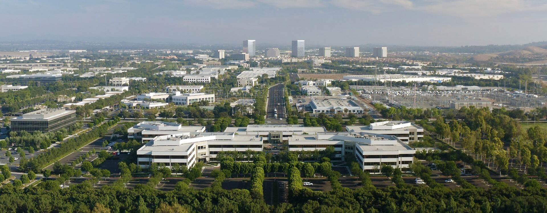 Aerial view of Sand Canyon Business Center in Irvine, CA.