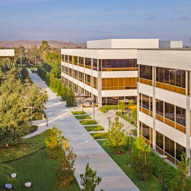 Exterior view of the office buildings at Sand Canyon Business Center in Irvine, CA.