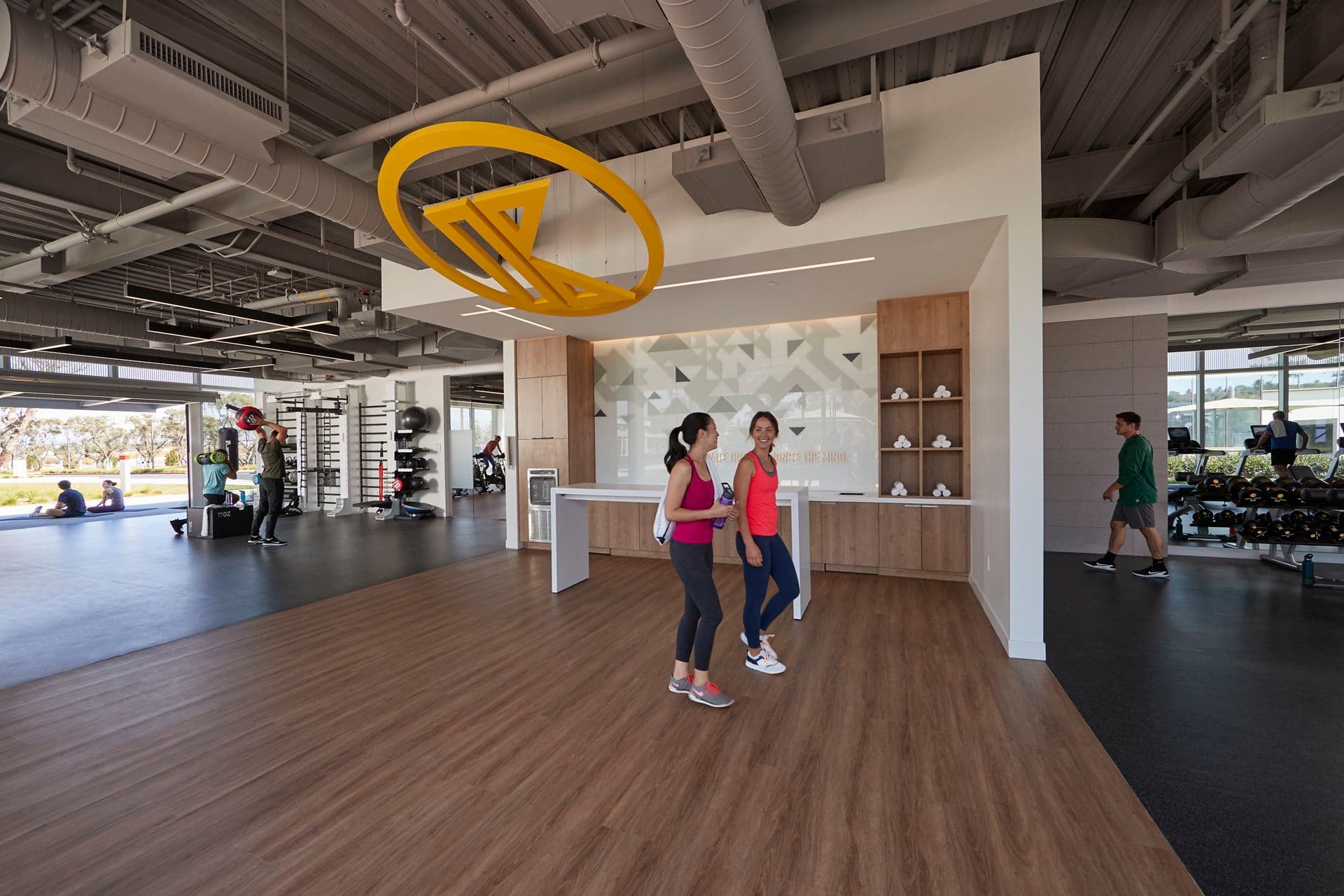 Lifestyle photography of Kinetic fitness center at Spectrum Terrace, Irvine, Ca