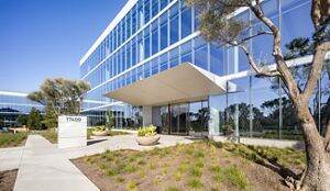 Exterior view of 17400 Laguna Canyon Road office building at Spectrum Terrace in Irvine, CA.