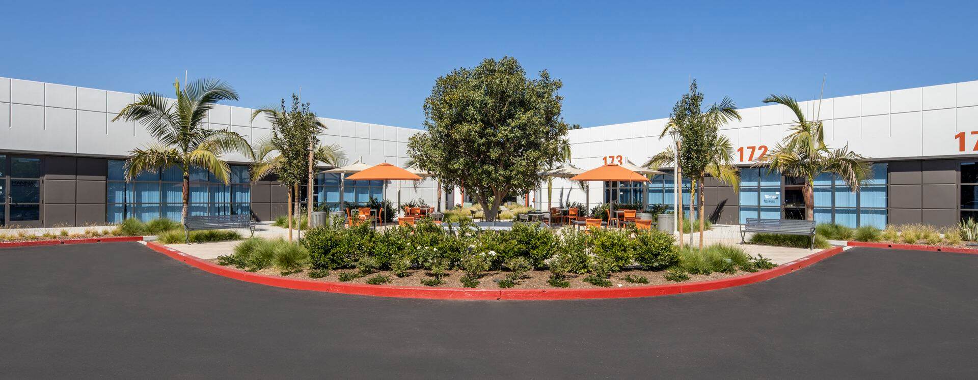 Exterior view of 16 Technology at Technology Link in Irvine, CA.