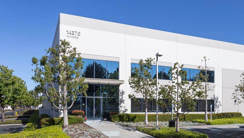 Building photography of 14370 Myford Road at Jamboree Business Park, Irvine, Ca