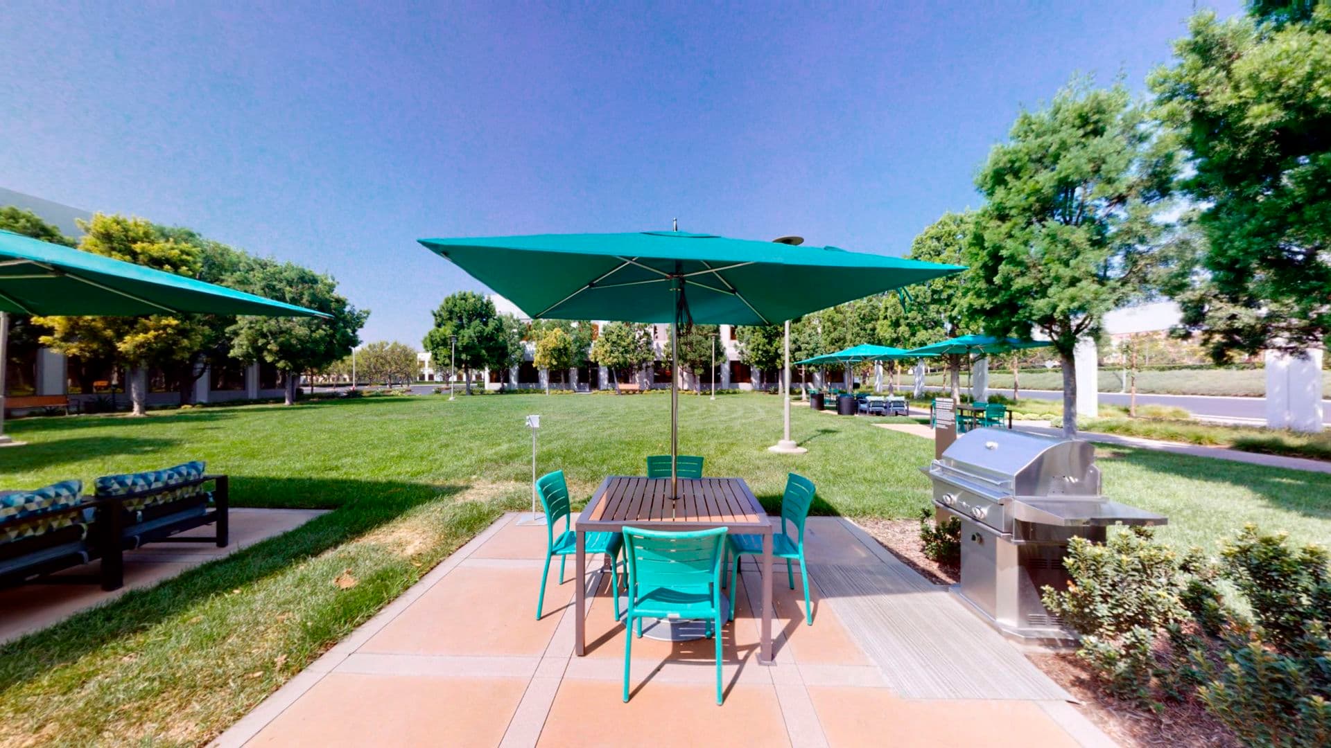 Exterior photography of Outdoor Workspace at 320 Commerce at Market Place Center, Irvine CA.