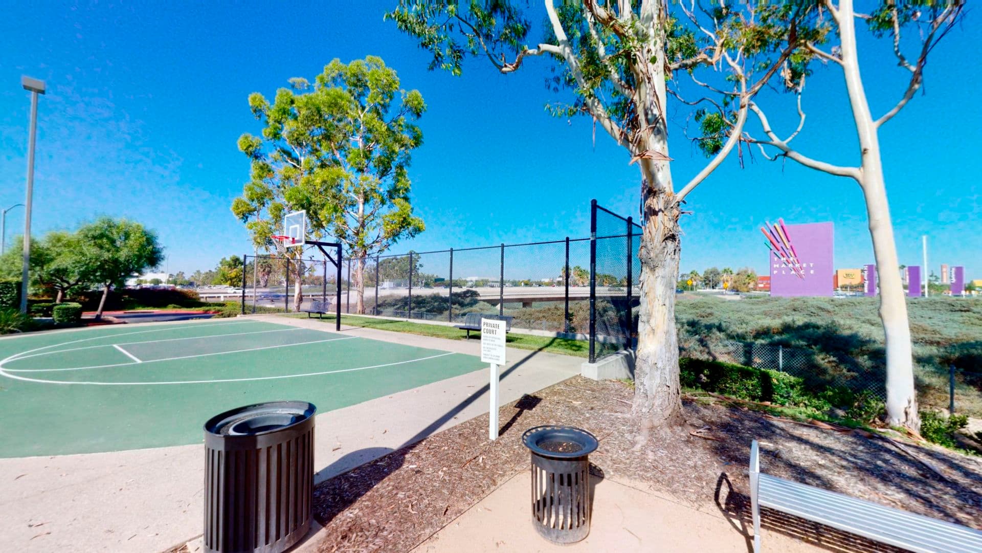 Outdoor photography for the Basketball Court at 3210 El Camino at Marketplace Center in Irvine, CA.