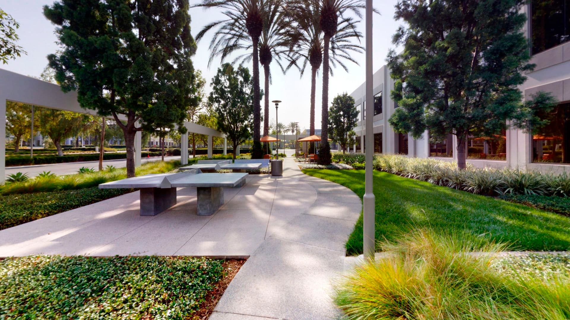 Exterior photography of Outdoor Workspac330 Commerce at Market Place Center, Irvine CA.