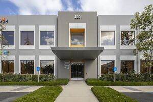 Exterior view of 400 Exchange at Market Place Center in Irvine, CA.