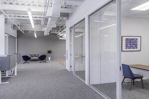 Interior view of Flex Workspace+ suite 240 in 12265 El Camino Real Road at Paseo Del Mar in San Diego, CA.