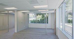 Interior view of Suite Office in Flex Workplace+ Suite 150 in Township 14 at 12680 High Bluff Dr., in San Diego, California.