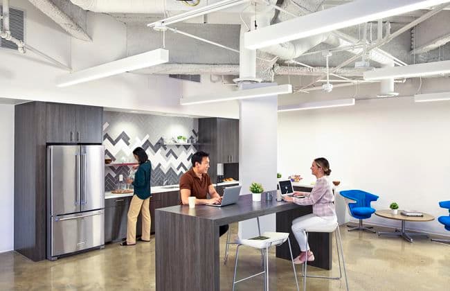 Interior view of Flex Workplace+ Suite 1300 at 101 West Broadway, in San Diego, California.
