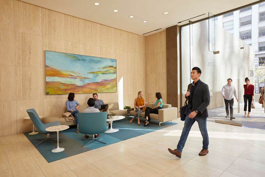 Interior view of lobby at 225 Broadway San Diego, CA.