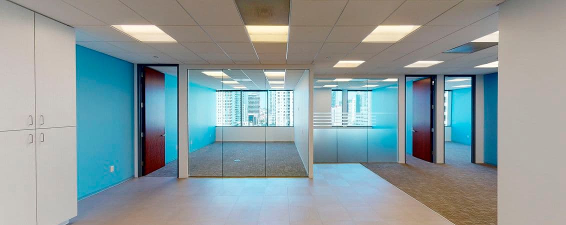 Interior view of Flex Workplace+ Suite 950 in 600 West Broadway at One America Plaza in San Diego, CA.