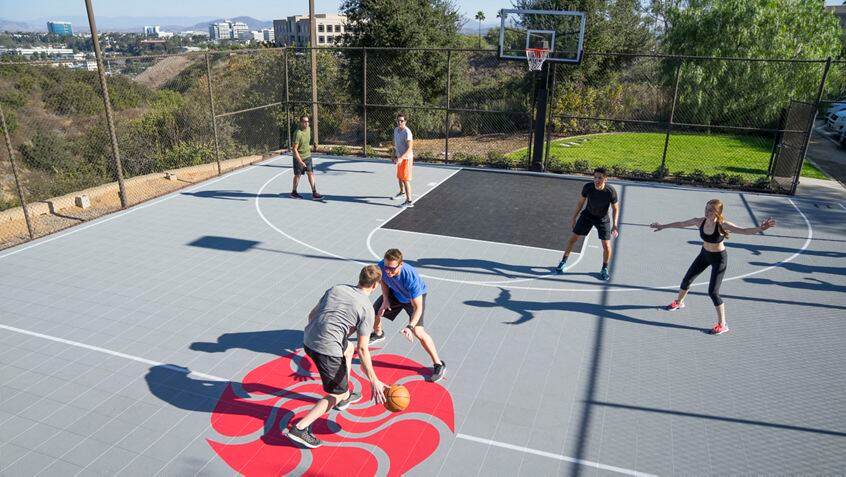 Lifestyle photography of Basketball court at Eastgate Kinetic, San Diego, Ca