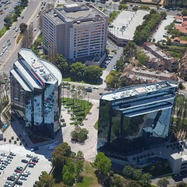 Aerial view of La Jolla Centre and surrounding in San Diego. Lamb 2009.