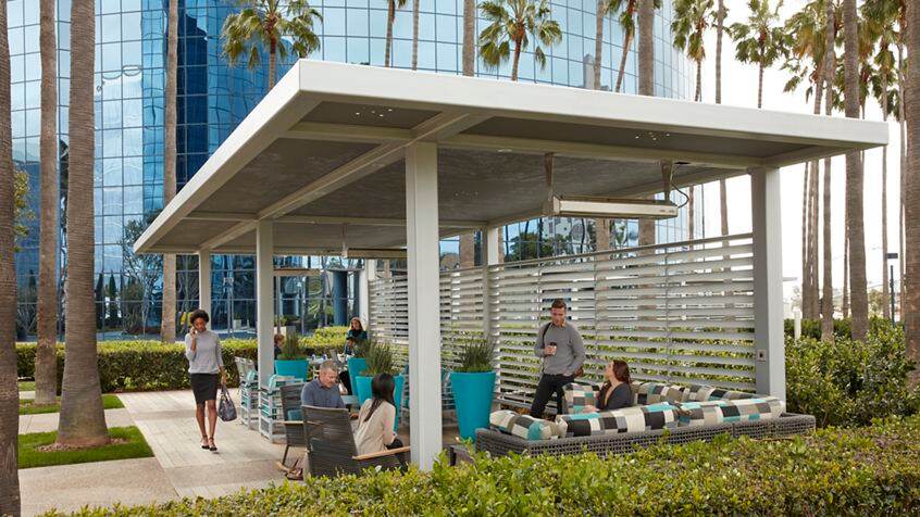 Lifestyle photography of the outdoor reinvestment at The Commons at La Jolla Center in San Diego, CA