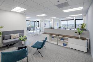 Interior view of flex workplace+ suite 675 in 3131 Camino del Rio North at Centerside in San Diego, CA.