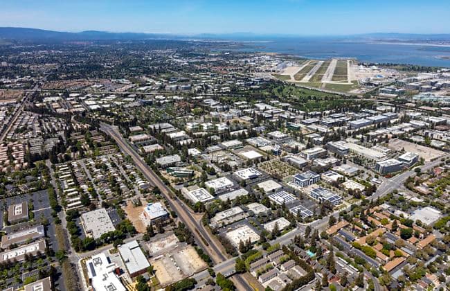 Aerial photography of the Sunnyvale submarket in Northern California, Silicon Valley
